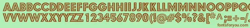 Budmo Font – Brown Fonts on Green Background