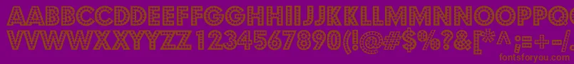 Budmo Font – Brown Fonts on Purple Background