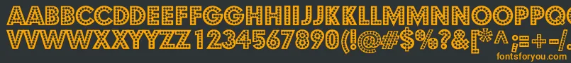 Budmo Font – Orange Fonts on Black Background