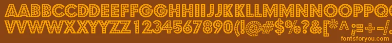 Budmo Font – Orange Fonts on Brown Background