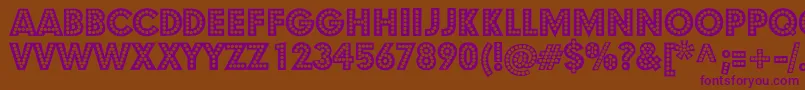 Budmo Font – Purple Fonts on Brown Background