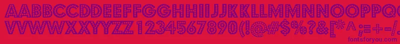 Budmo Font – Purple Fonts on Red Background