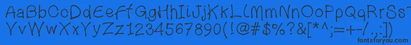 123bambou-fontti – mustat fontit sinisellä taustalla