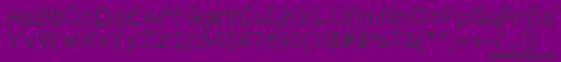 123bambou-Schriftart – Schwarze Schriften auf violettem Hintergrund