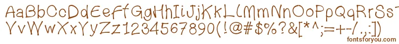 123bambou-Schriftart – Braune Schriften auf weißem Hintergrund