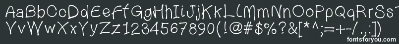 123bambou-fontti – valkoiset fontit mustalla taustalla