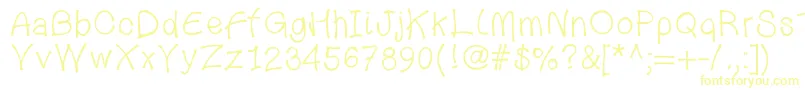 123bambou-Schriftart – Gelbe Schriften