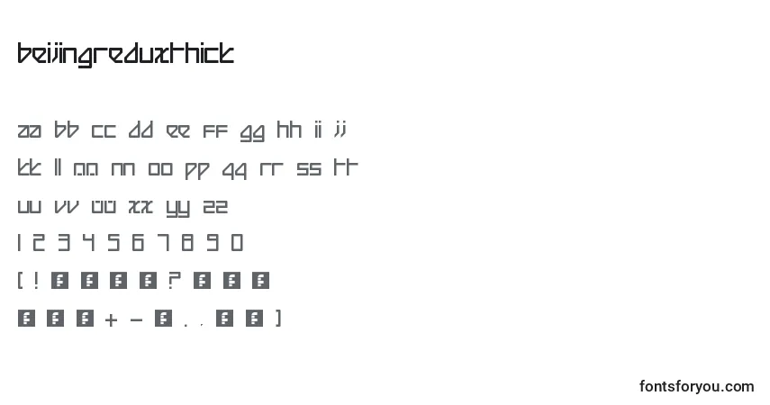 BeijingReduxThick-fontti – aakkoset, numerot, erikoismerkit