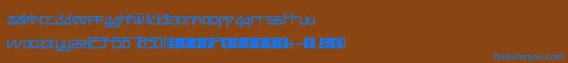 BeijingReduxThick Font – Blue Fonts on Brown Background