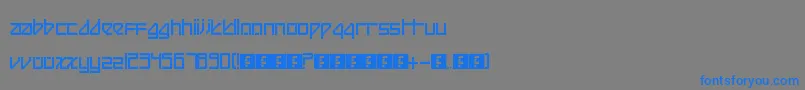 BeijingReduxThick Font – Blue Fonts on Gray Background