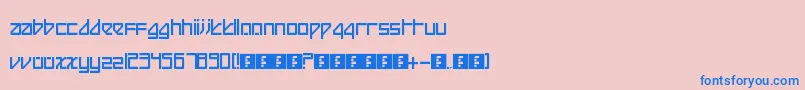 BeijingReduxThick Font – Blue Fonts on Pink Background