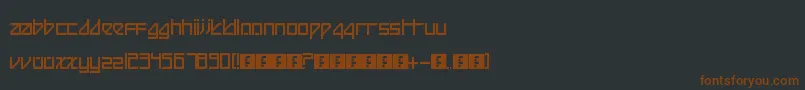 Czcionka BeijingReduxThick – brązowe czcionki na czarnym tle