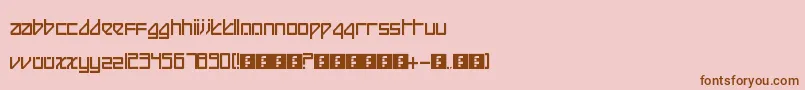 BeijingReduxThick Font – Brown Fonts on Pink Background