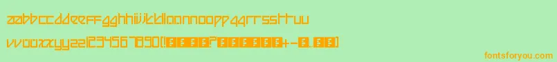 BeijingReduxThick Font – Orange Fonts on Green Background