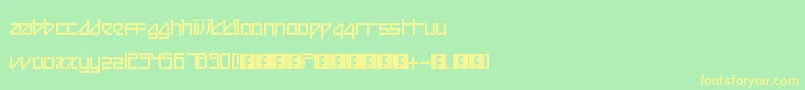 BeijingReduxThick Font – Yellow Fonts on Green Background