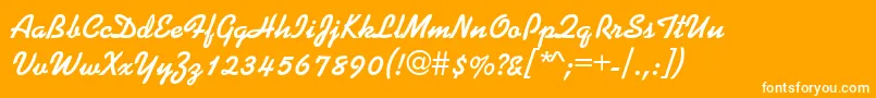 Kaliakra Font – White Fonts on Orange Background