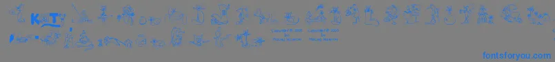 Подробнее о шрифте Kociesymbole Шрифт Kociesymbole – синие шрифты на сером фоне