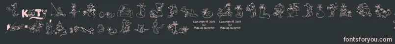 More about Kociesymbole Font Kociesymbole Font – Pink Fonts on Black Background