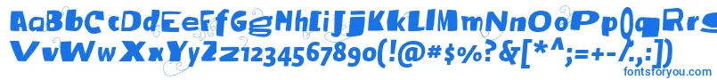 Vtksbroadband Font – Blue Fonts on White Background