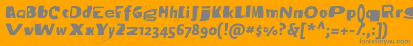 Vtksbroadband Font – Gray Fonts on Orange Background