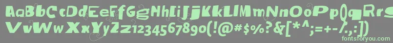 Vtksbroadband Font – Green Fonts on Gray Background