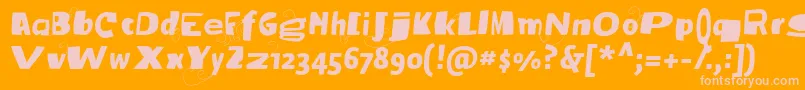 Więcej informacji o czcionce Vtksbroadband Czcionka Vtksbroadband – różowe czcionki na pomarańczowym tle