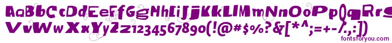 Vtksbroadband-fontti – violetit fontit