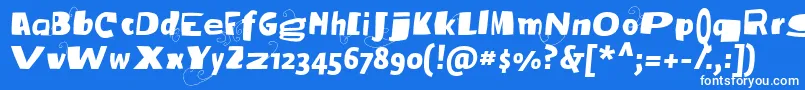 フォントVtksbroadband – 青い背景に白い文字