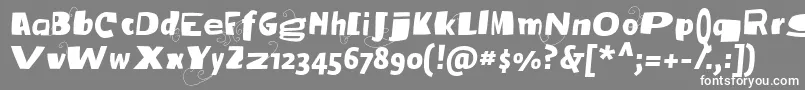 Vtksbroadband Font – White Fonts on Gray Background