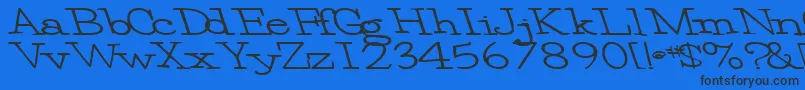 Eggbeater86Bold-fontti – mustat fontit sinisellä taustalla