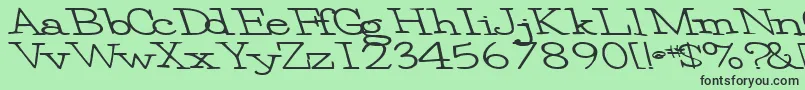 Eggbeater86Bold-fontti – mustat fontit vihreällä taustalla