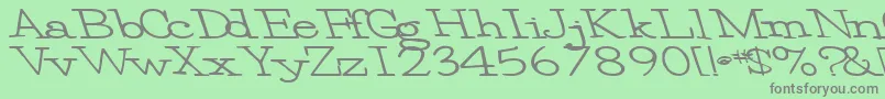 Eggbeater86Bold Font – Gray Fonts on Green Background