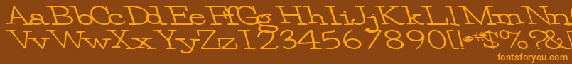 Eggbeater86Bold Font – Orange Fonts on Brown Background
