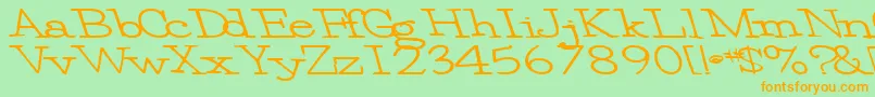 Eggbeater86Bold Font – Orange Fonts on Green Background