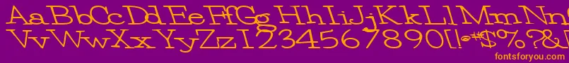 Eggbeater86Bold Font – Orange Fonts on Purple Background