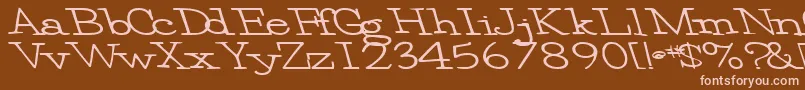 Шрифт Eggbeater86Bold – розовые шрифты на коричневом фоне