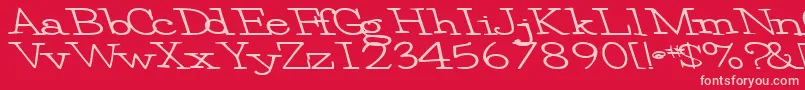 Eggbeater86Bold-fontti – vaaleanpunaiset fontit punaisella taustalla