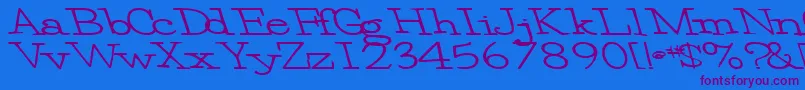 Eggbeater86Bold Font – Purple Fonts on Blue Background