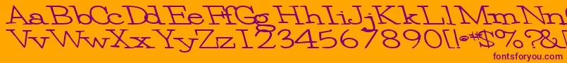 Eggbeater86Bold Font – Purple Fonts on Orange Background