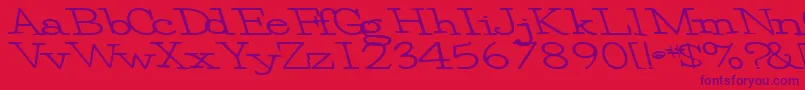 Eggbeater86Bold Font – Purple Fonts on Red Background
