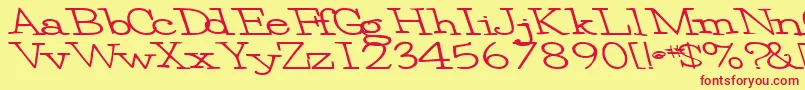 Eggbeater86Bold Font – Red Fonts on Yellow Background