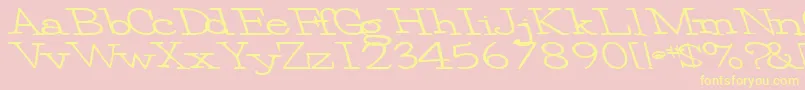 Eggbeater86Bold Font – Yellow Fonts on Pink Background