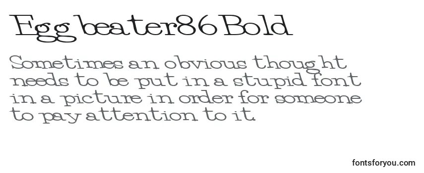 Review of the Eggbeater86Bold Font
