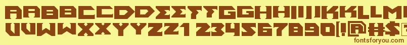 AncientGod Font – Brown Fonts on Yellow Background