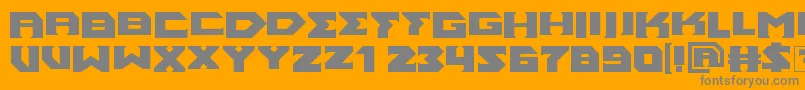 Fonte AncientGod – fontes cinzas em um fundo laranja