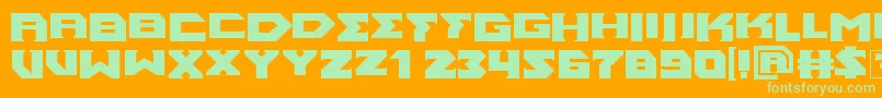 AncientGod Font – Green Fonts on Orange Background