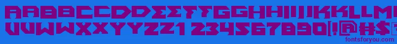 Fonte AncientGod – fontes roxas em um fundo azul