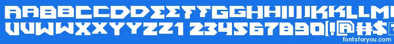 Fonte AncientGod – fontes brancas em um fundo azul
