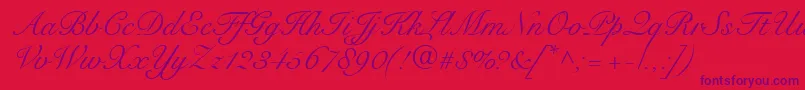 fuente SnellRoundhandScript – Fuentes Moradas Sobre Fondo Rojo