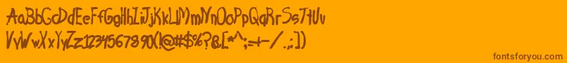 Police 4StarFaceFont – polices brunes sur fond orange